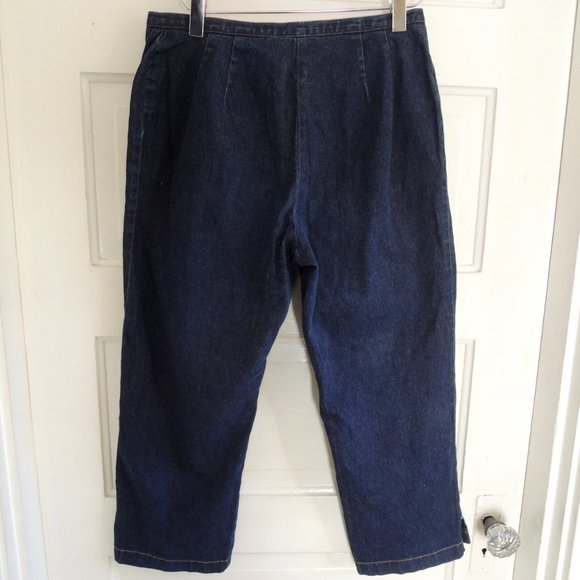 LOFT Petites Blue Stretch Denim Capri Jeans 6P - Picture 3 of 7